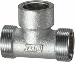 Тройник FAR 3/4-М24х19-М24х19, хромированная латунь, внутренняя-наружная резьба