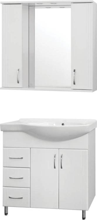 Мебель для ванной Style Line Эко Стандарт №25 82 белая, левая