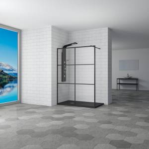 Душевая перегородка RGW Walk In WA-11B 32101111-84 Черный 110x200