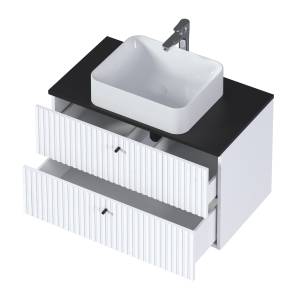 Тумба под раковину 1MarKa Desire Ц0000026590 монолит найт, эмаль белая, 80x50x48.7