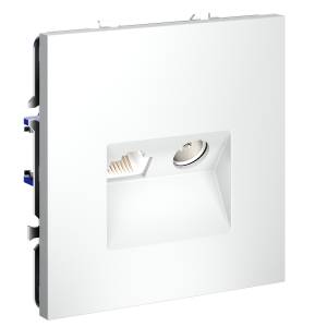 ТВ-розетка+Ethernet RJ45 Voltum S70 VLS060702 белый