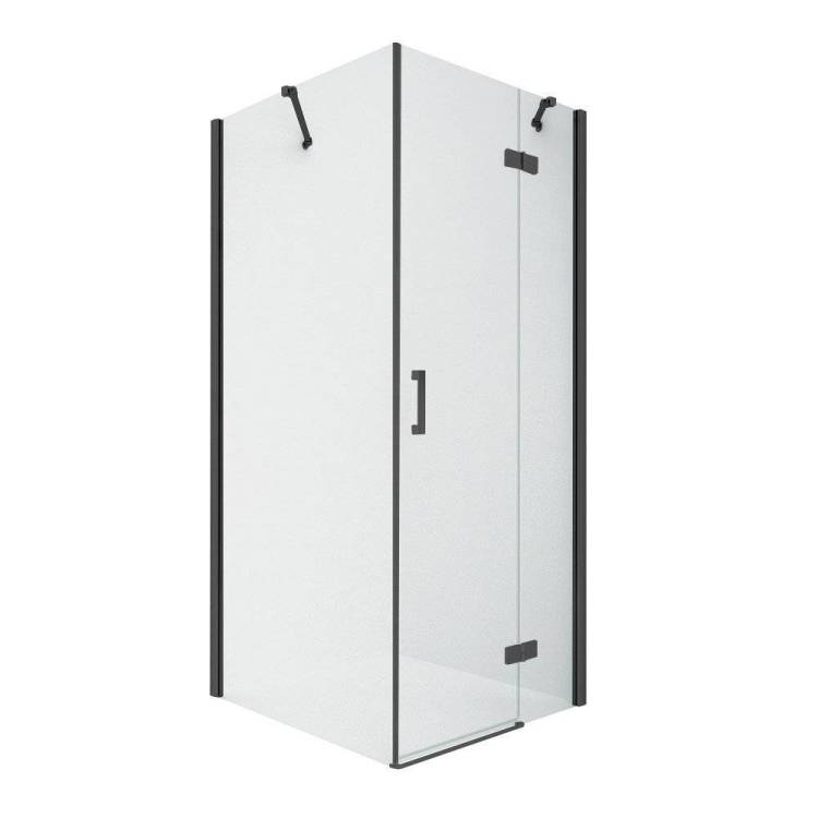Душевое ограждение NEW TRENDY NEW RENOMA BLACK R 100x100x195 D-0206A/D-0112B (черный)