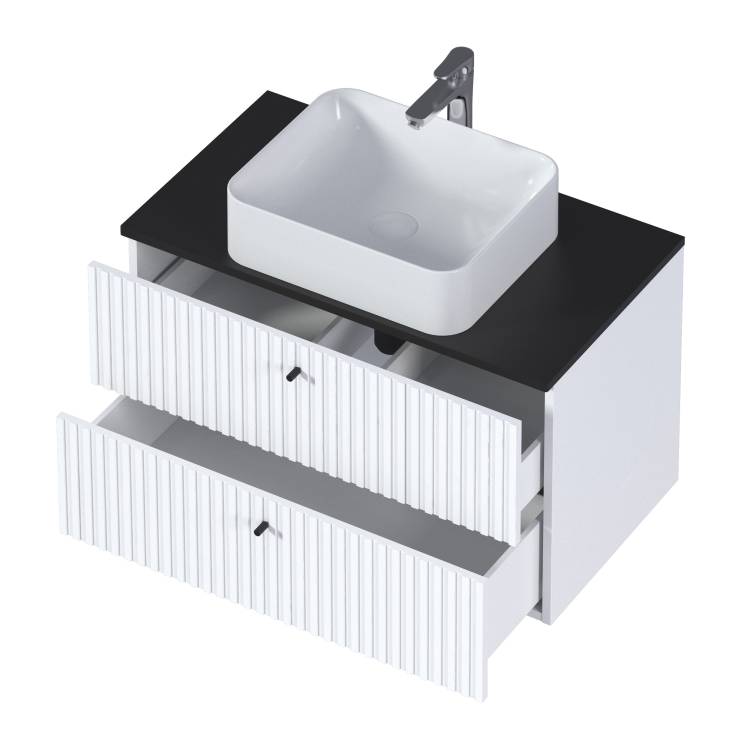 Тумба под раковину 1MarKa Desire Ц0000026590 монолит найт, эмаль белая, 80x50x48.7