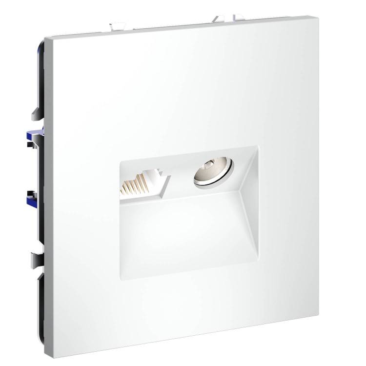 ТВ-розетка+Ethernet RJ45 Voltum S70 VLS060702 белый