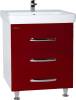 Тумба с раковиной Bellezza Рокко 60 напольная, красная