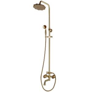 Душевая система Bronze de Luxe Royal 10121PF двухручковый, излив резной 20 см