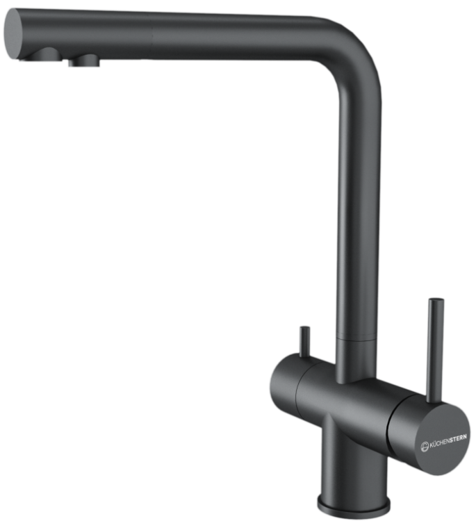 Смеситель для кухни Kuchenstern Fokus-FS 401GM40 вороненая сталь