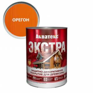 Защитно-декоративное покрытие для древесины Акватекс Экстра полуглянцевое орегон 0.8 л