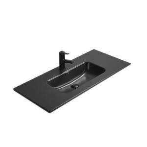 Раковина Gid Integrado 72207 Bm9010s 102 см, черная матовая