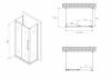 Душевой уголок Abber Schwarzer Diamant AG30150BH-S75B-S75B Черный фото 5