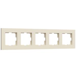 Рамка 5-постовая Werkel Slab W0052962 айвори софт