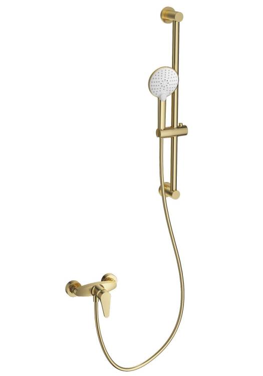 Смеситель для душа Wonzon & Woghand WW-AE3103-BG с гарнитуром, брашированное золото