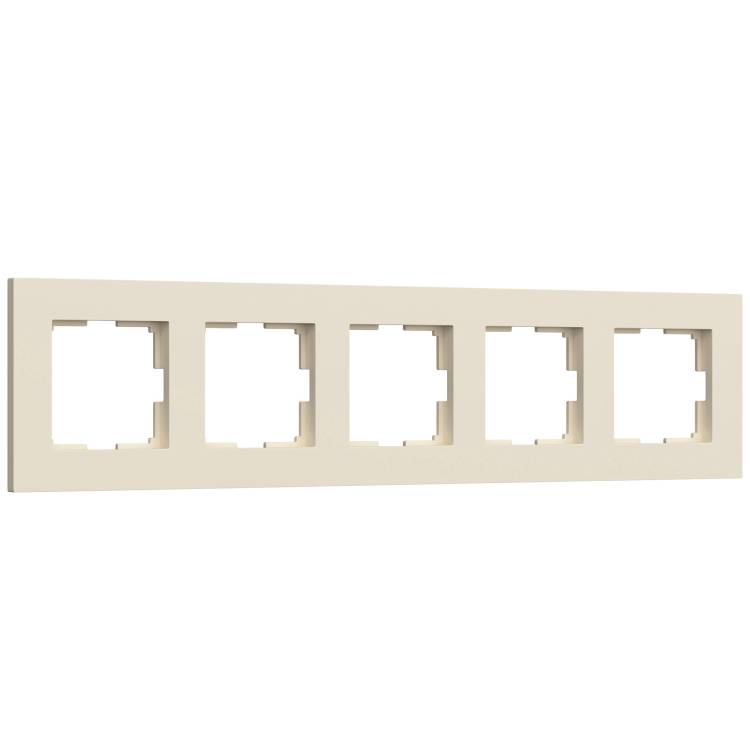 Рамка 5-постовая Werkel Slab W0052962 айвори софт