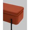 Банкетка-сундук Stool Group Болейн 20A544VF-BL-MOMO-10 с ящиком, велюр терракотовый, черные ножки 110x42 фото 9