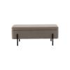 Банкетка-сундук Stool Group Болейн 20A544VF-BL-MOMO-38 с ящиком, велюр серый, черные ножки 110x42 фото 7