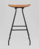 Стул барный Stool Group Jerry TMS-30-P brown/bl черный, с коричневой подушкой фото 3