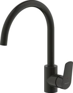 Смеситель для кухни Bravat Rhein F7429564BW-ENG матовый черный