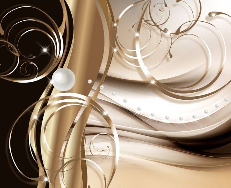 3D Фотообои Artegrafico «Жемчужина в драгоценных металлах» RH-066 канвас