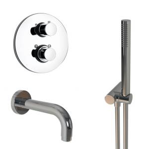 Душевой комплект Paini Cox 78CRSET26911THBATH на 2 потребителя, с ручным душем, хром