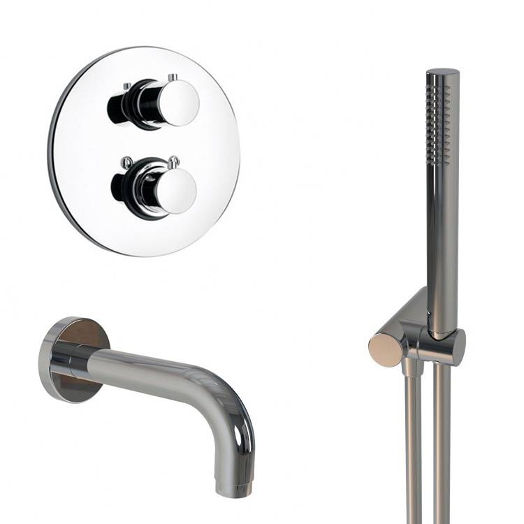 Душевой комплект Paini Cox 78CRSET26911THBATH на 2 потребителя, с ручным душем, хром