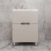 Тумба с раковиной Style Line Матис 60 напольная, крем, раковина белая, 82x60x45