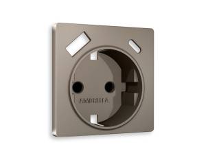 Лицевая панель для электрической розетки с заземлением со шторками 2USB A+C Ambrella Volt Alfa AP6400