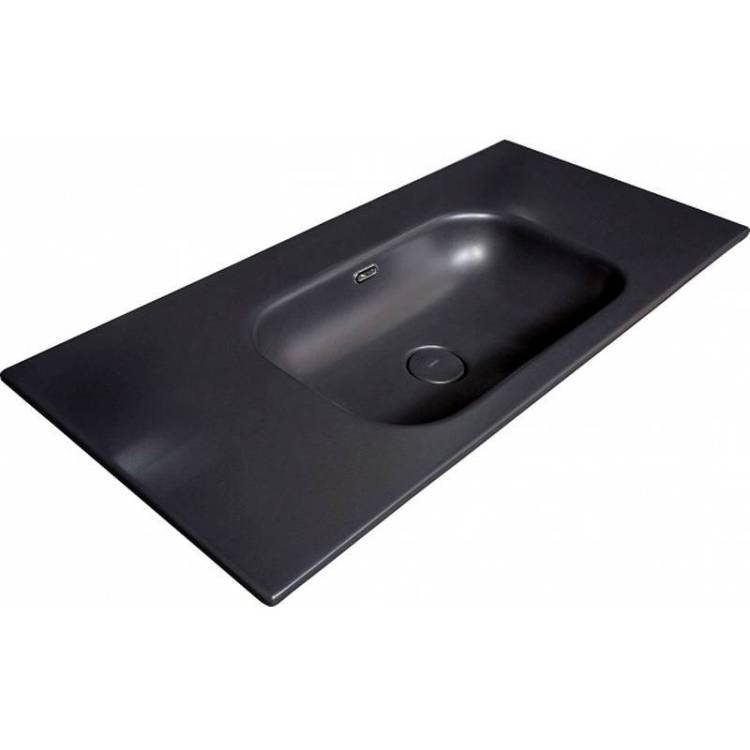 Раковина Armadi Art Vallessi 838-120-B моноблок, 120 см, антрацит глянцевая