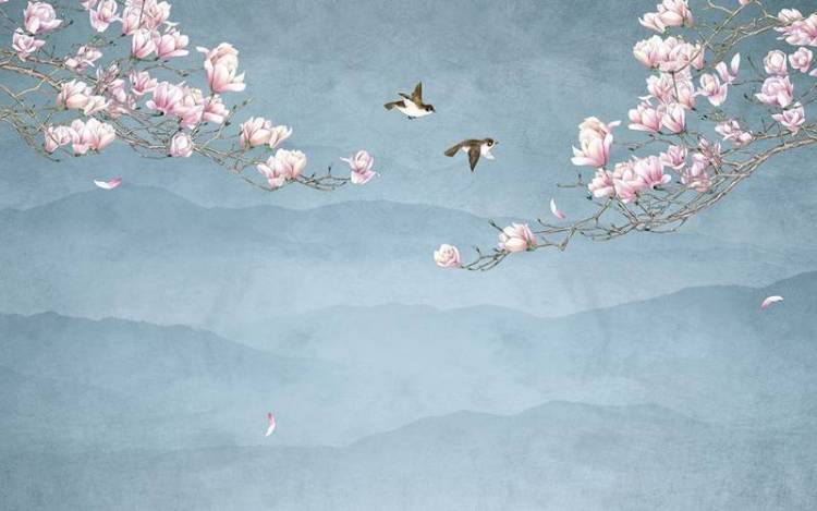 3D Фотообои Artegrafico «Парный полет» DV-017 акварель