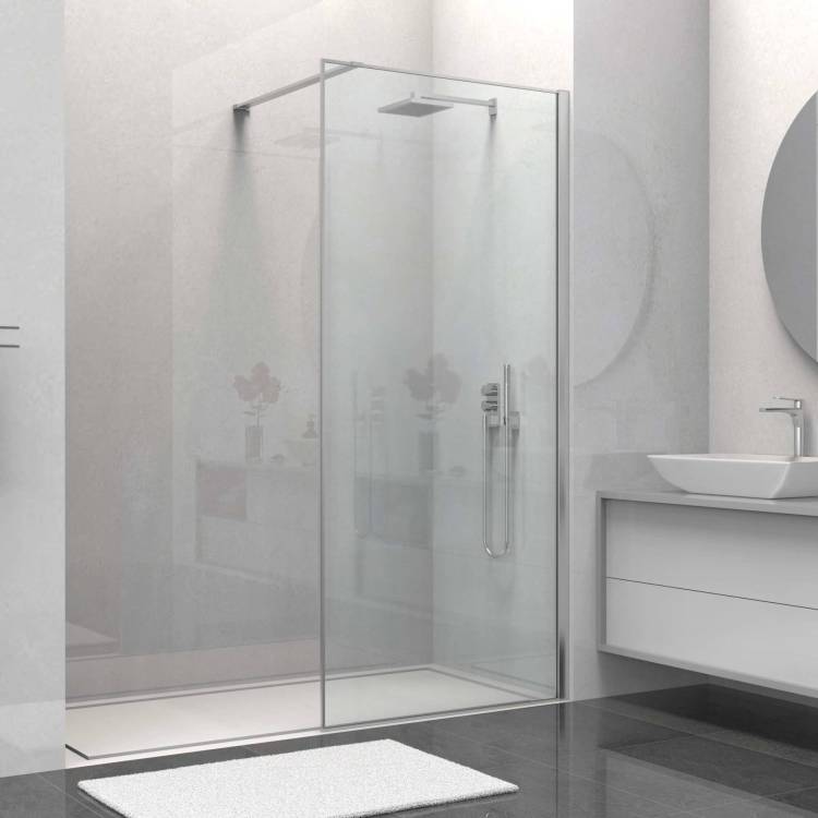 Душевая перегородка Vincea Walk-In VSW-1HS800CL профиль хром, стекло прозрачное, 80x200