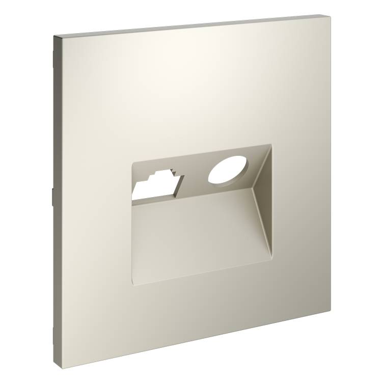 Лицевая панель для ТВ-розетки+Ethernet RJ45 Voltum S70 VLS002703 кашемир