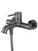 Смеситель для ванны Wonzon & Woghand WW-88037073-BGM с душем, темный графит фото 4
