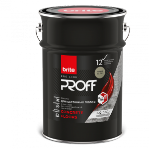 Эмаль для бетонных полов Brite Pro Line Proff Concrete Floors полуматовый RAL 7032 5 л