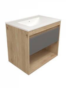 Фасад для тумбы Watersense Nancy W01752 графит, 70 см