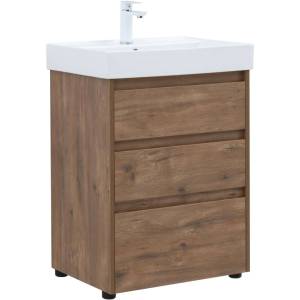 Тумба с раковиной Aquanet Nova Lite 00302471 60 дуб рустикальный, 3 ящика