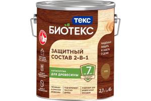 Защитный состав 2-в-1 Текс Биотекс орех 2.7 л