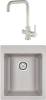 Комплект Paulmark Leer PM104249-GR серый + Смеситель Paulmark Logas Lo213021-310 для кухонной мойки, серый