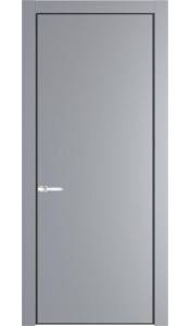Межкомнатная дверь Profil Doors 1 PA полотно Смоки, профиль черный 800x2000
