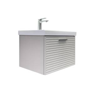 Тумба с раковиной Comforty Касабланка-60 00-00019249 подвесная, серый шелк