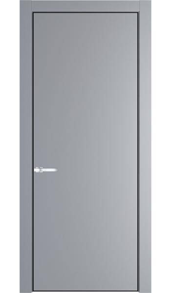 Межкомнатная дверь Profil Doors 1 PA полотно Смоки, профиль черный 800x2000