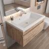 Тумба с раковиной Uperwood Eva 3930313471 подвесная, выдвижной ящик, крафт табачный, 75 см фото 5