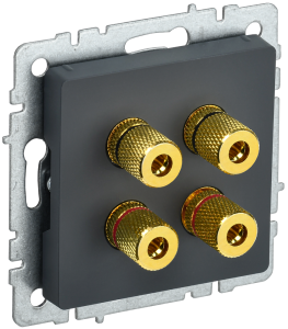 Акустическая розетка IEK Brite BR-S40-K53 графит