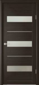 Межкомнатная дверь Albero Прага остеклённая тёмный кипарис мателюкс 900x2000