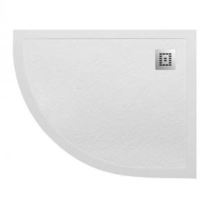 Поддон для душа BelBagno Uno TRAY-MR-UNO-RH-120/80-550-35-W-R-CR с сифоном и декоративной накладкой, белый, 120x80