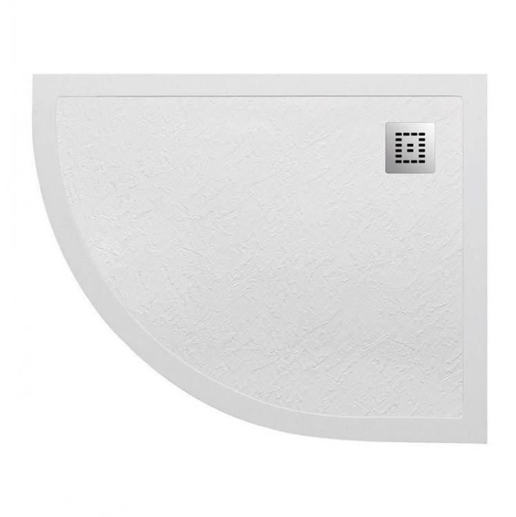 Поддон для душа BelBagno Uno TRAY-MR-UNO-RH-120/80-550-35-W-R-CR с сифоном и декоративной накладкой, белый, 120x80