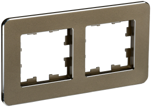 Рамка 2-постовая IEK Brite BR-M22-M-01-K49 латунь