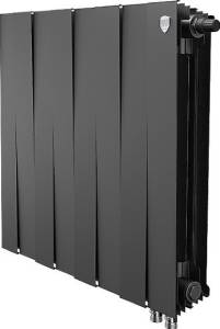 Радиатор биметаллический Royal Thermo Piano Forte 500 VDR noir sable, 8 секций, черный