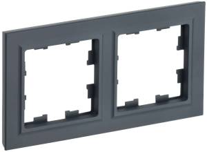 Рамка 2-постовая IEK Brite BR-M22-K53 графит