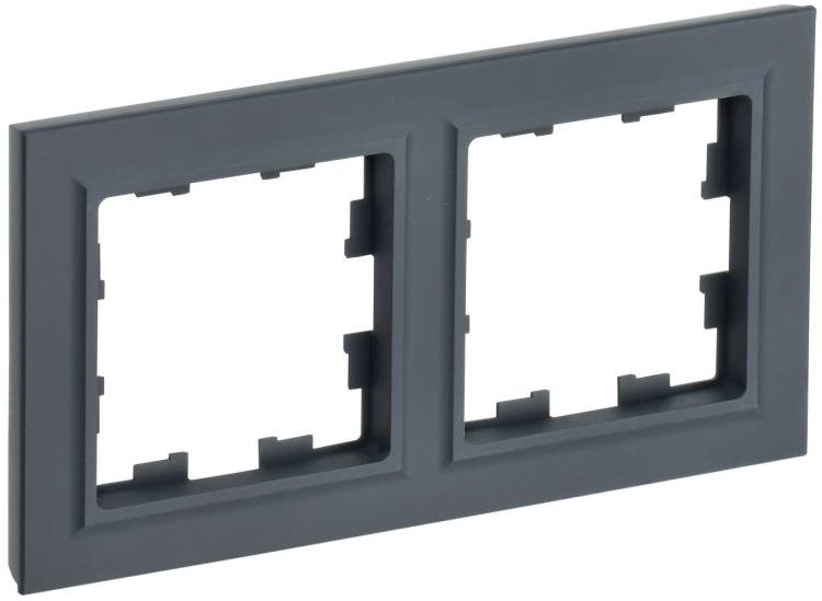 Рамка 2-постовая IEK Brite BR-M22-K53 графит