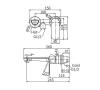 Смеситель для раковины Arrow ARM12848 с внутренней частью, хром фото 5