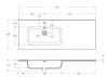 Раковина BelBagno BB1200ETL-L чаша слева, белый глянцевый, 121x46.5 фото 4